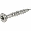 Hillman Wood Screw, #8, 1-1/4 in, Plain 18-8 Stainless Steel Flat Head Torx Drive 48619